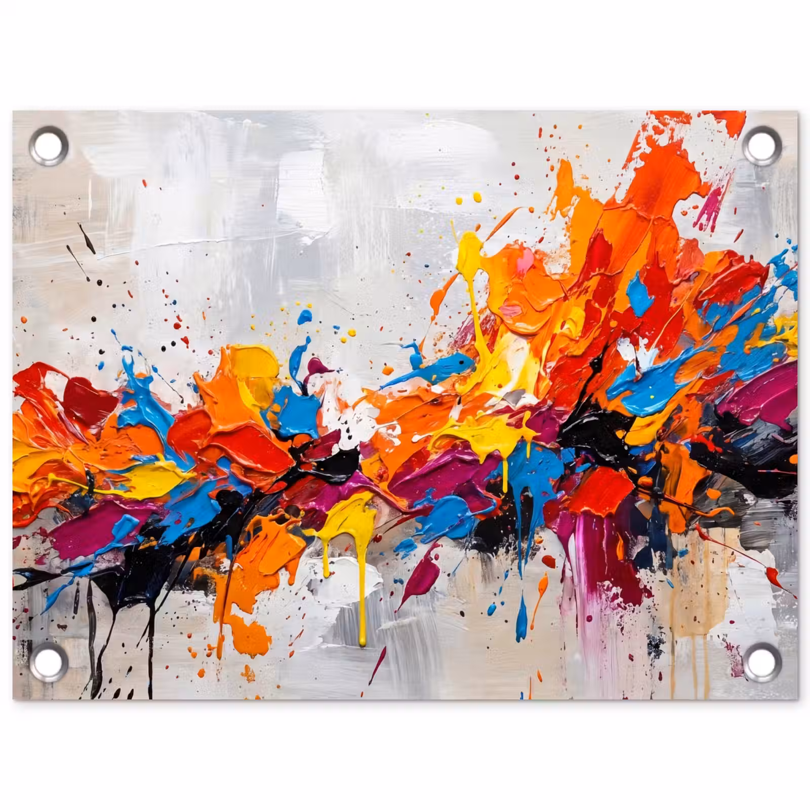 Tuinposter - Abstract - Schilderij - Kleurrijk - Dynamisch — 1
