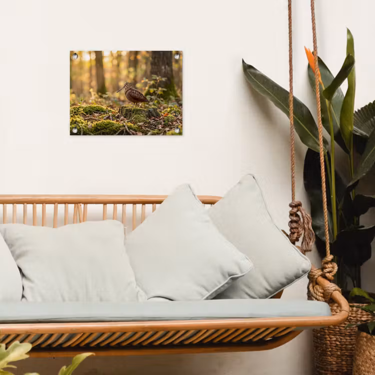 Tuinposter - Houtsnip - Bos - Bladeren - Herfst - Gecamoufleerd — 5
