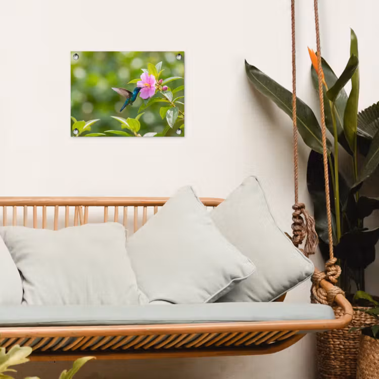 Tuinposter - Kolibrie - Bloem - Natuur - Groen — 5