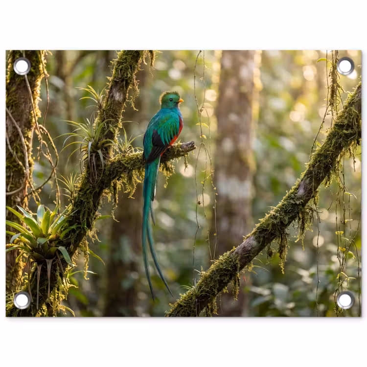 Tuinposter - Quetzal - Jungle - Natuur - Groen — 1