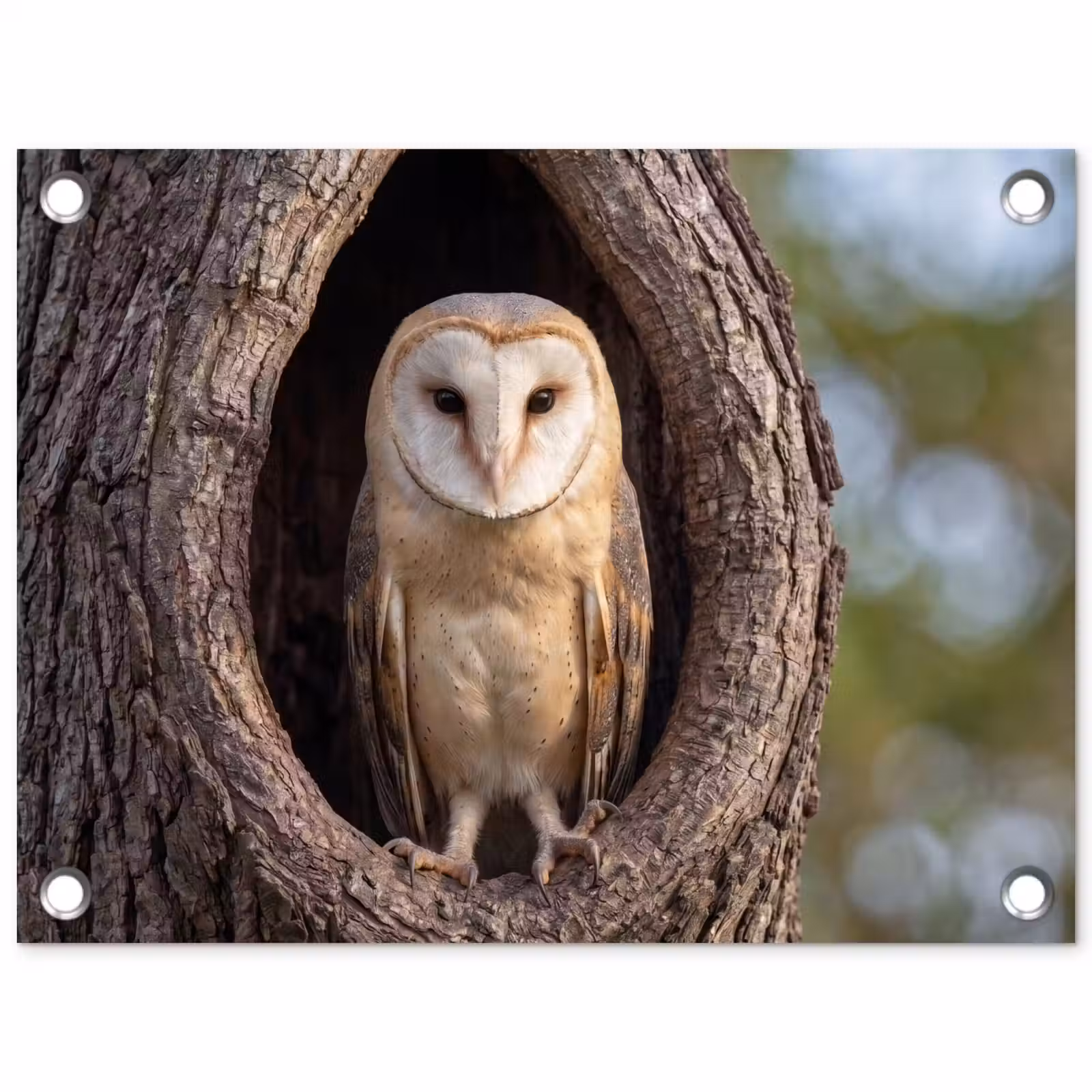 Tuinposter - Kerkuil - Boom - Natuur - Bruin — 1