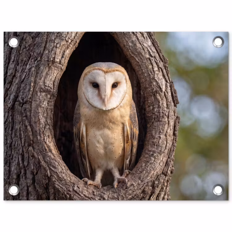 Tuinposter - Kerkuil - Boom - Natuur - Bruin — 1