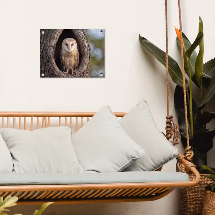 Tuinposter - Kerkuil - Boom - Natuur - Bruin — 5