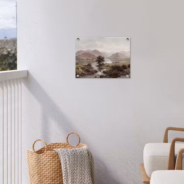 Tuinposter - Berglandschap - Meer - Bergen - Vallei - Klassiek — 3