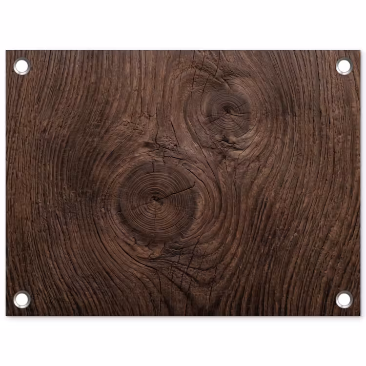 Tuinposter - Houtnerf - Textuur - Patroon - Bruin - Rustiek — 1