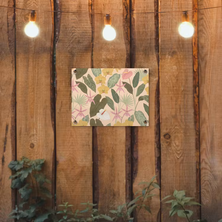Tuinposter - Patroon - Bloemen - Kleurrijk — 2