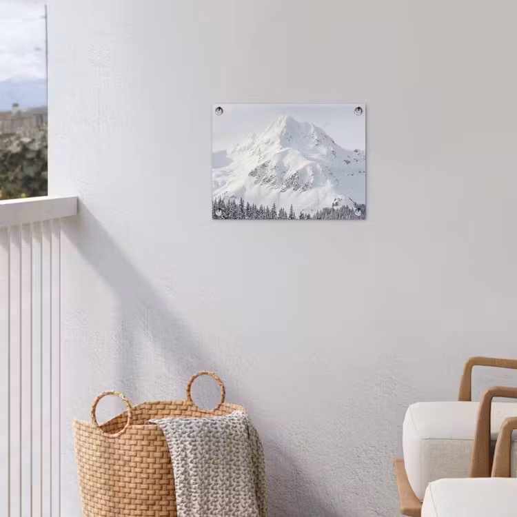 Tuinposter - Berg - Sneeuw - Winter - Natuur - Wit — 3