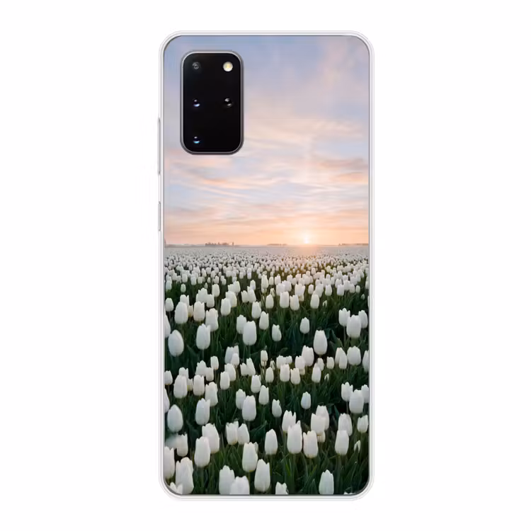 Telefoonhoesje - Tulpen - Landschap - Wit — 1