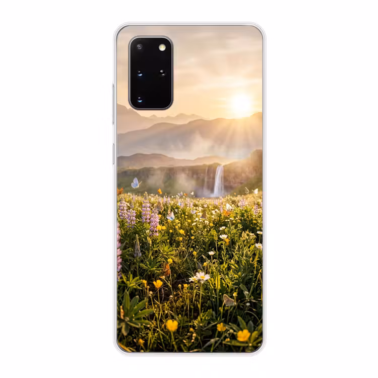 Telefoonhoesje - Vlinders - Waterval - Bloemenveld — 1
