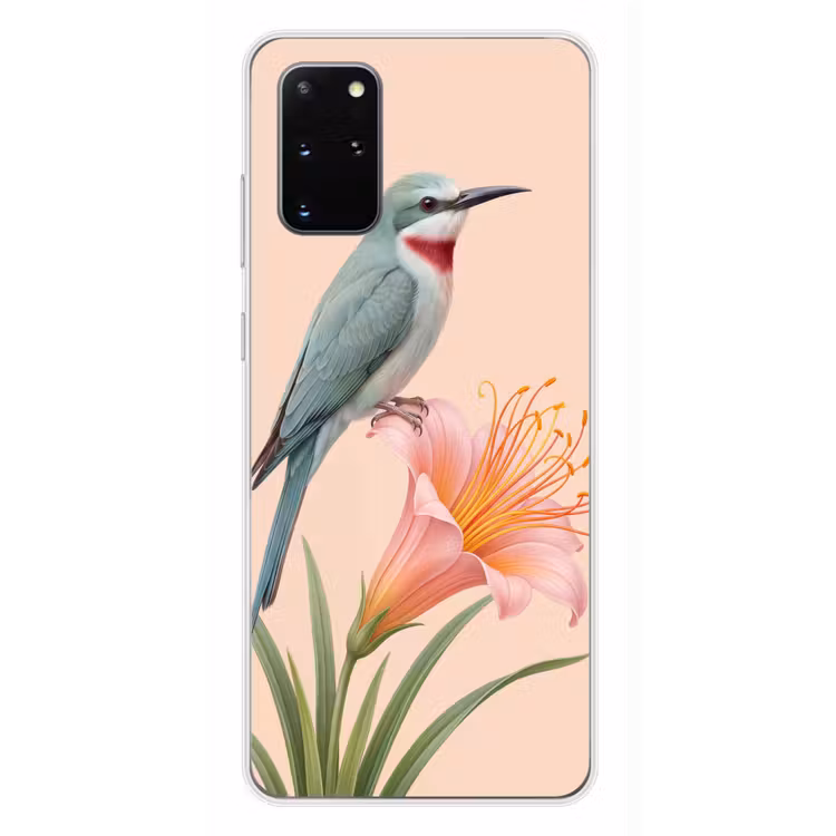 Telefoonhoesje - Vogel - Bloem - Natuur - Roze — 4