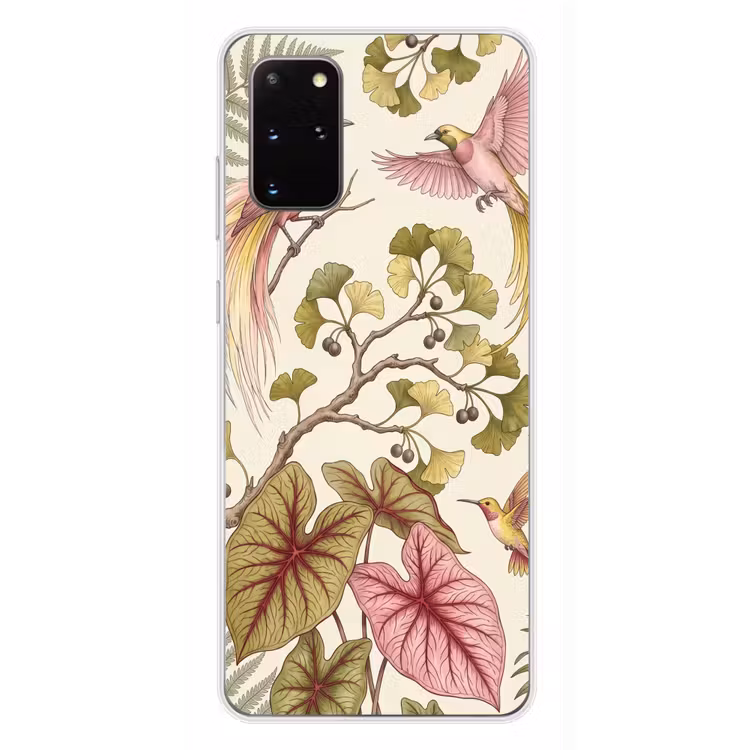 Telefoonhoesje - Vogels - Tropisch - Botanisch - Roze — 4