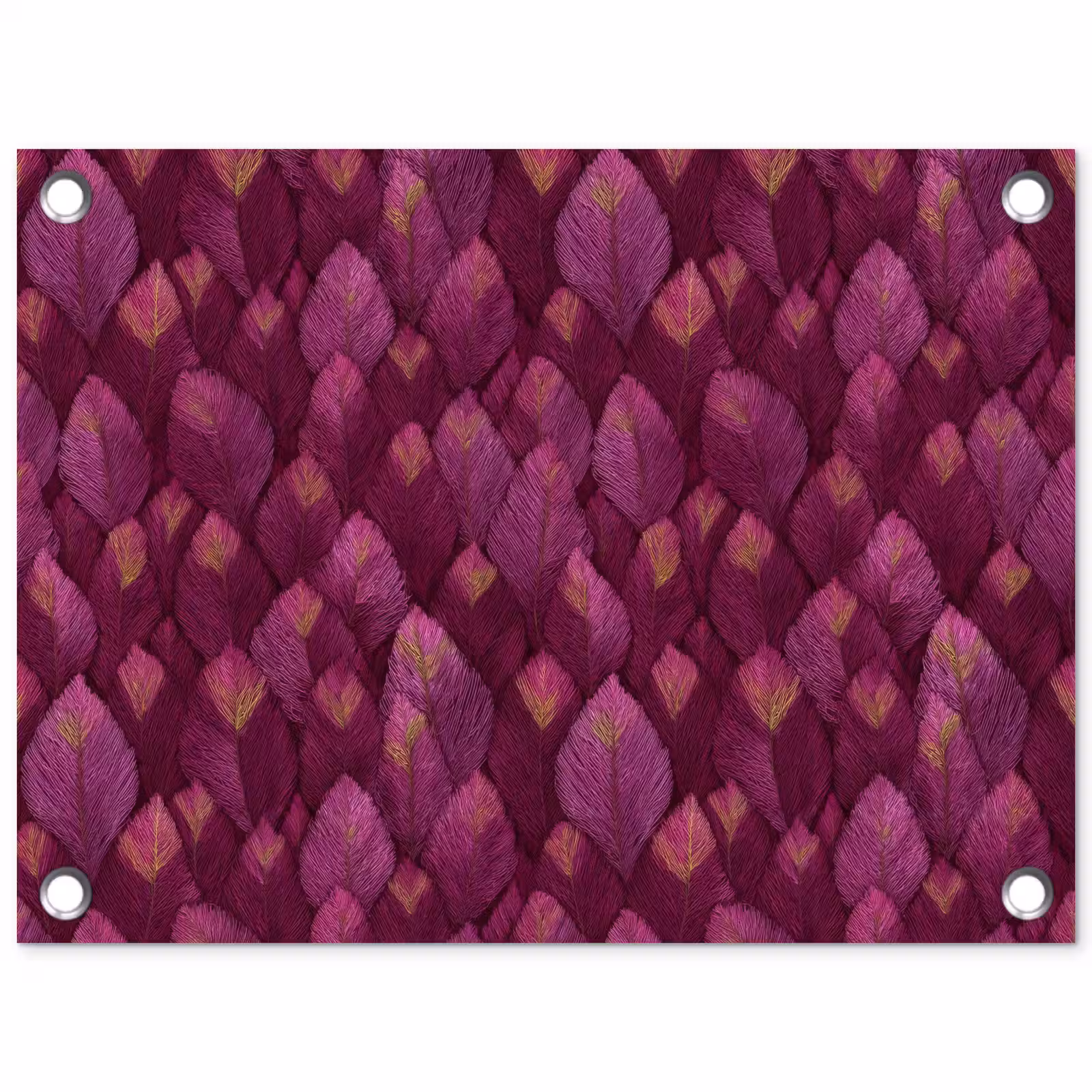 Tuinposter - Bladeren - Patroon - Burgundy — 1
