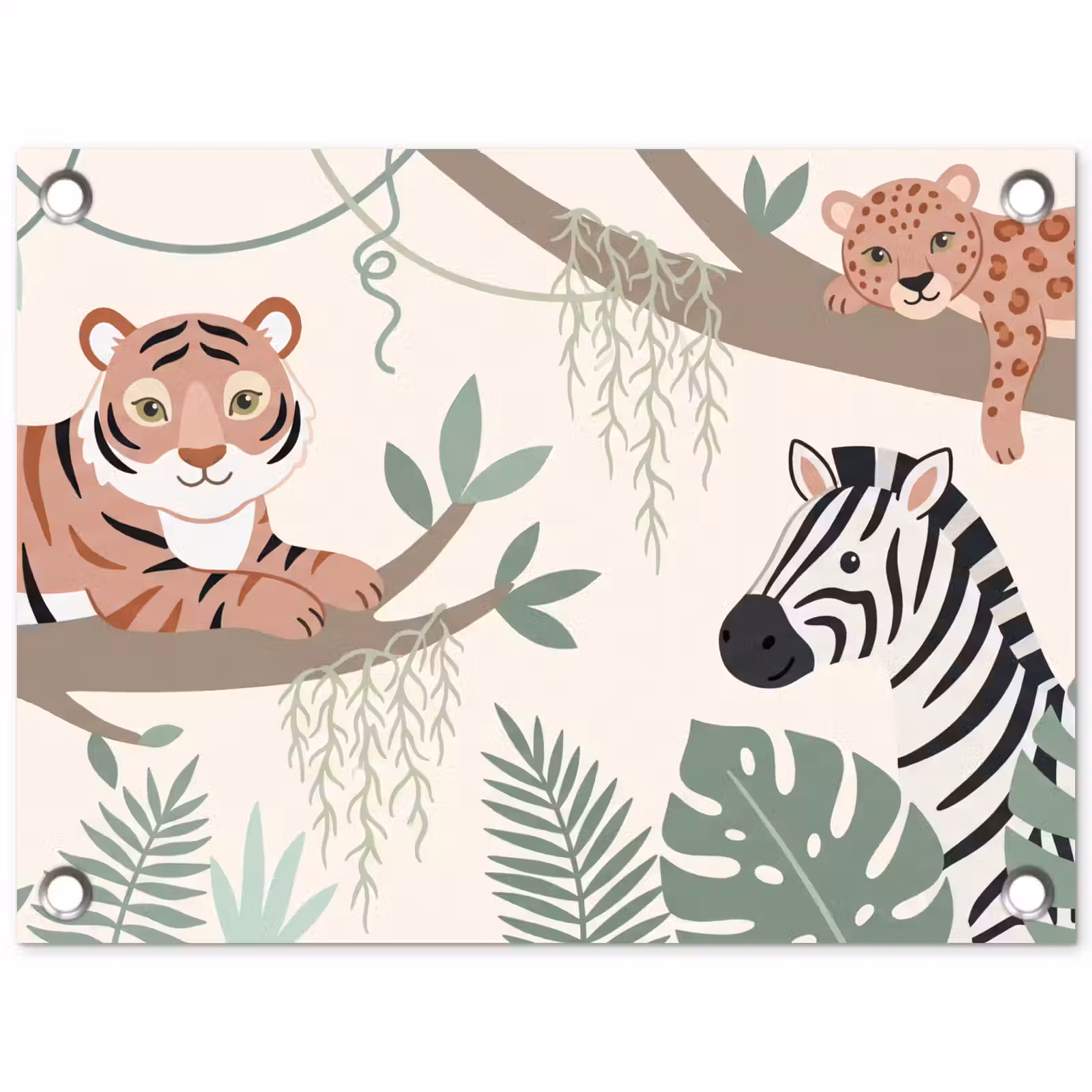 Tuinposter - Jungle - Rustiek - Pastel — 1