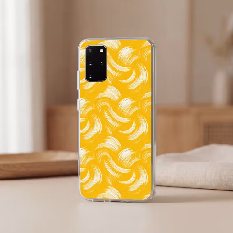 Telefoonhoesje - Verfstreken - Abstract - Dynamisch - Geel — 3