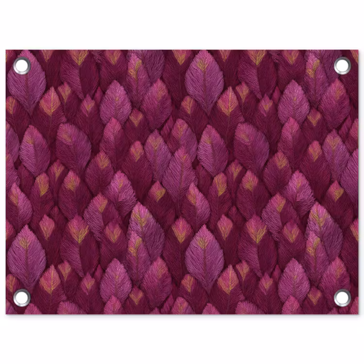 Tuinposter - Bladeren - Patroon - Burgundy — 1