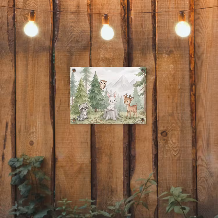 Tuinposter - Bos - Dieren - Groen — 2
