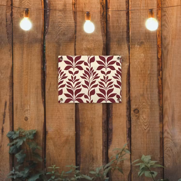 Tuinposter - Abstract - Bladeren - Burgundy — 2
