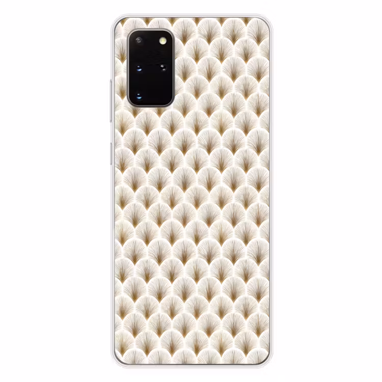 Telefoonhoesje - Waaiers - Art Deco - Elegant - Goud - Wit — 4