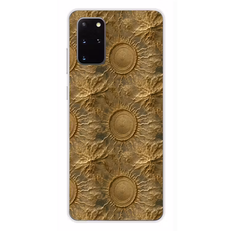 Telefoonhoesje - Zon - Reliëf - Antiek - Goud — 4