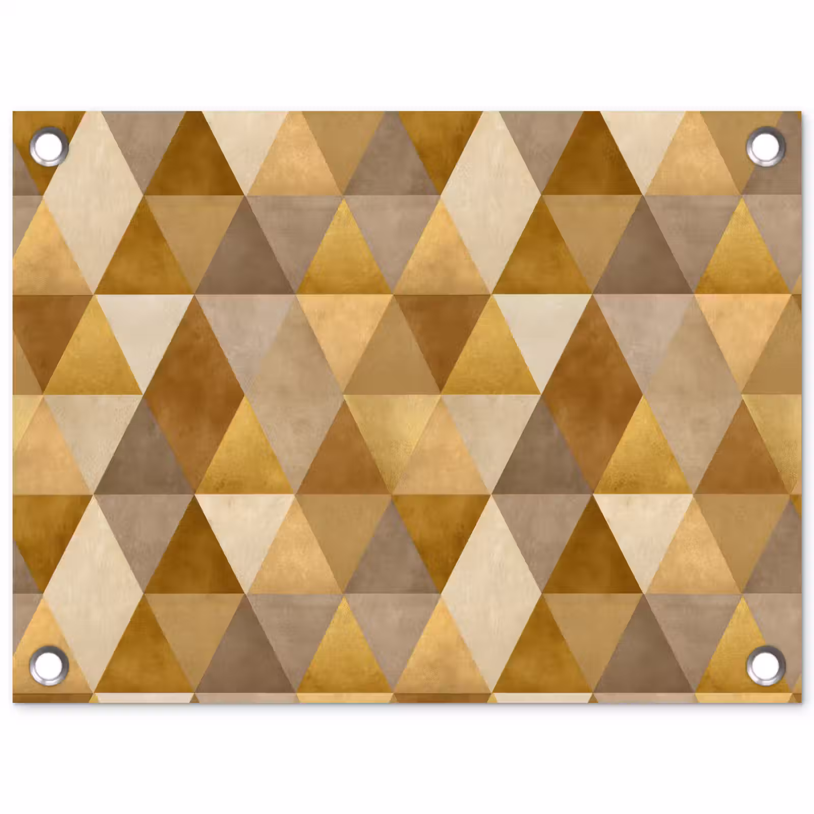 Tuinposter - Geometrisch - Driehoek - Goud — 1