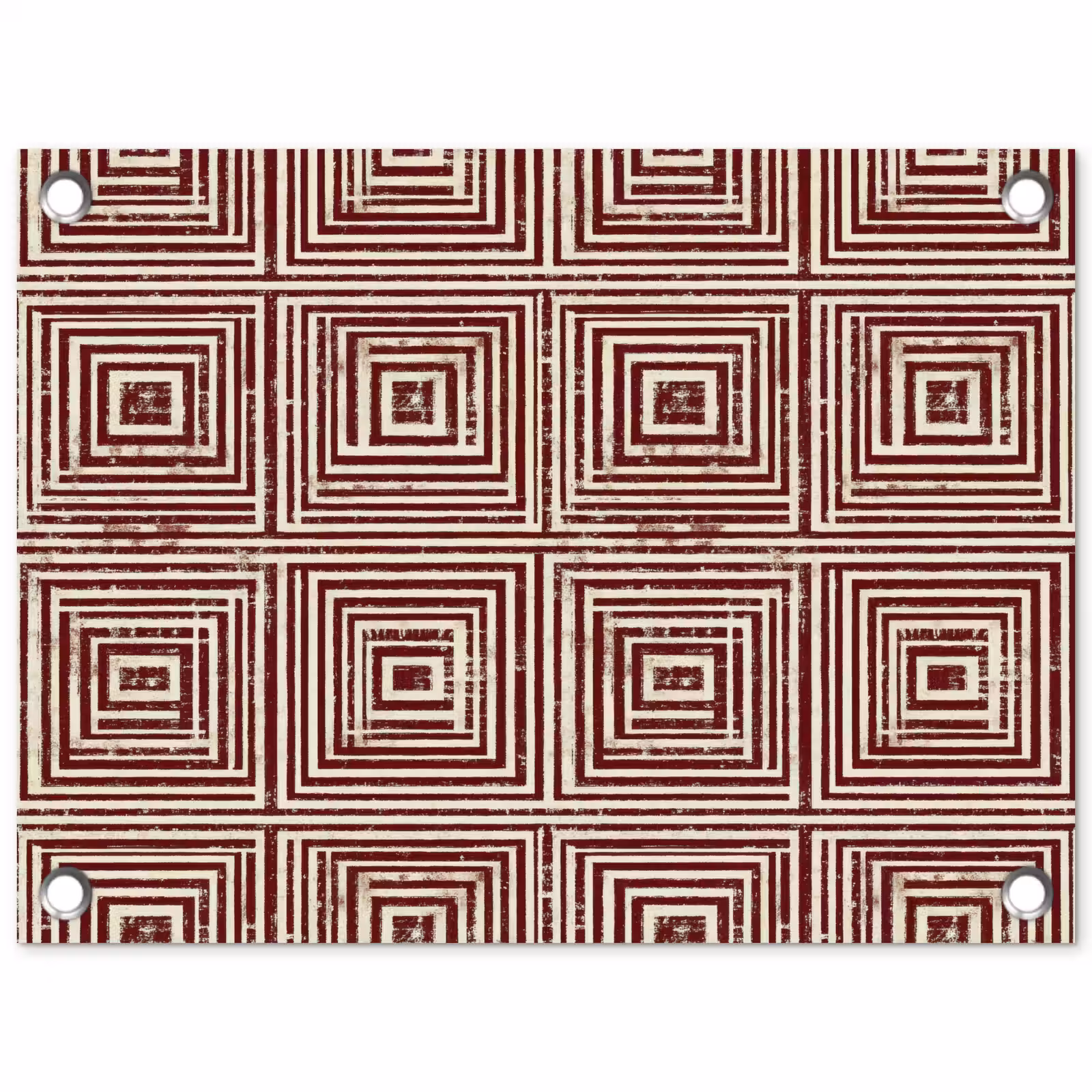 Tuinposter - Geometrisch - Patroon - Rood — 1