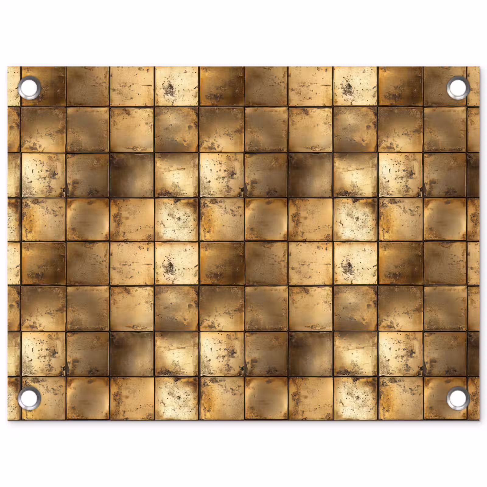 Tuinposter - Geometrisch - Tegels - Goud — 1