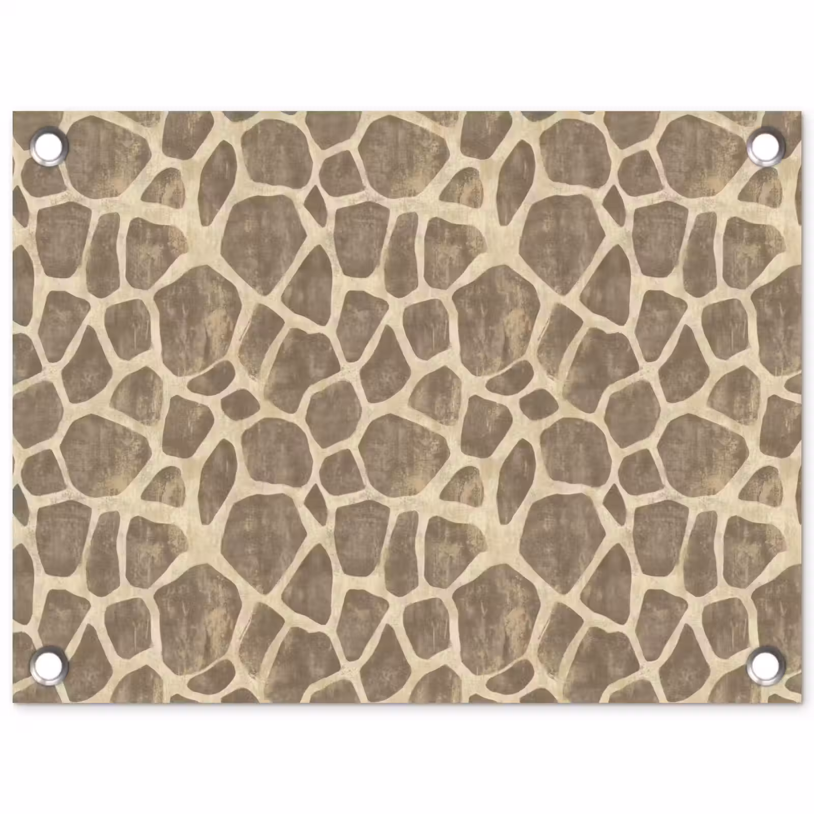 Tuinposter - Giraf - Patroon - Beige - Bruin — 1