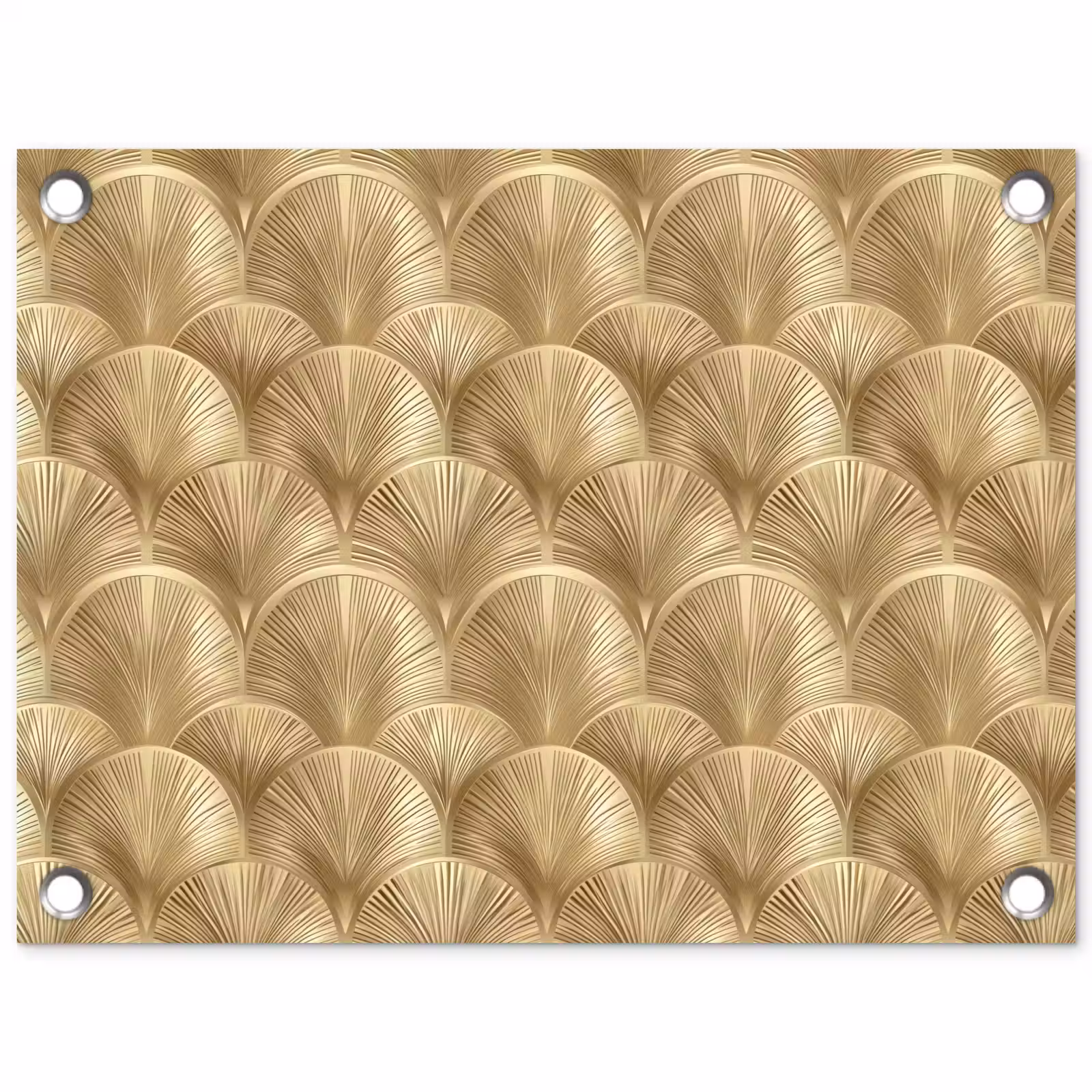 Tuinposter - Patroon - Waaier - Goud — 1