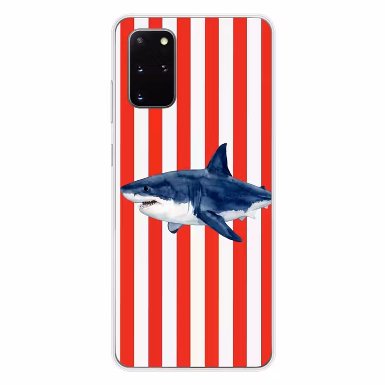 Telefoonhoesje - Vis - Haai - Zee - Illustratie - Blauw — 4