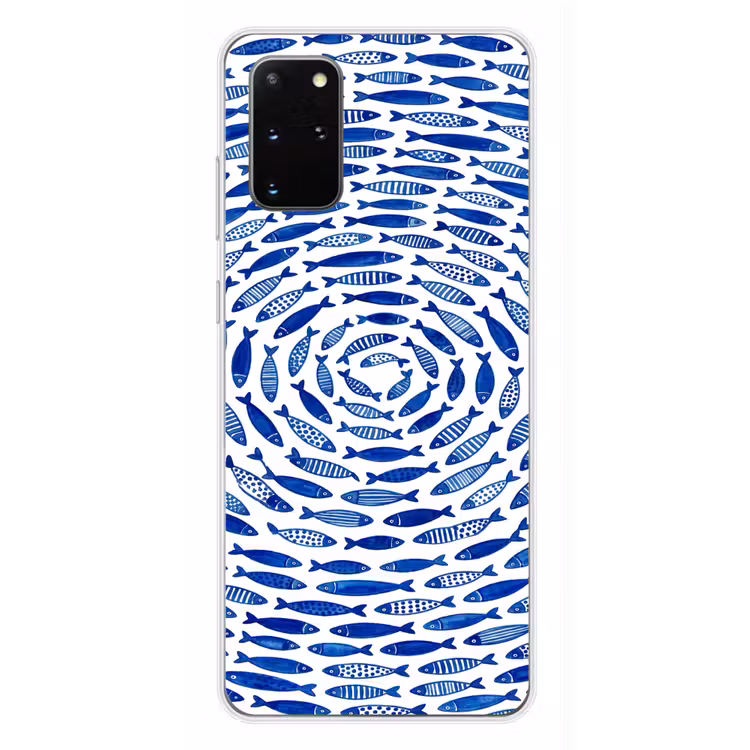 Telefoonhoesje - Vis - Patroon - Onderwater - Abstract - Blauw — 4