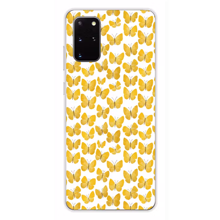 Telefoonhoesje - Vlinders - Botanisch - Illustratie - Geel - Wit — 4