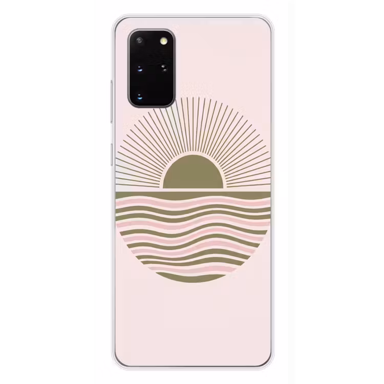 Telefoonhoesje - Zon - Zee - Abstract - Modern - Roze — 4