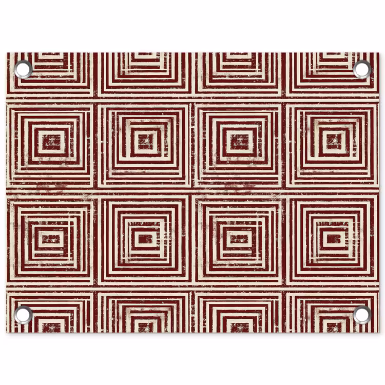 Tuinposter - Geometrisch - Patroon - Rood — 1