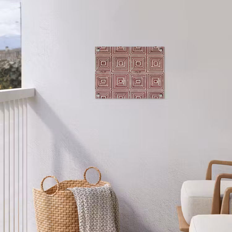 Tuinposter - Geometrisch - Patroon - Rood — 3