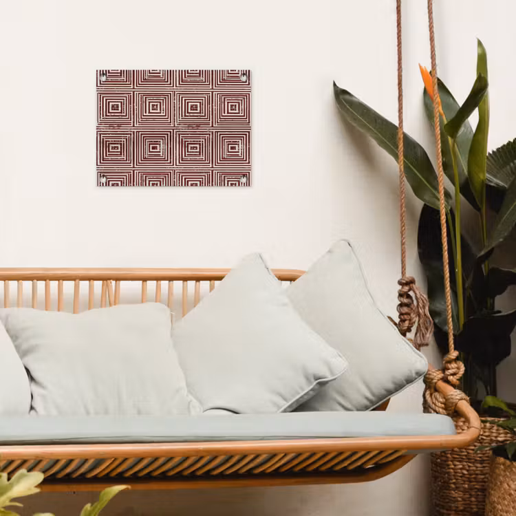Tuinposter - Geometrisch - Patroon - Rood — 5