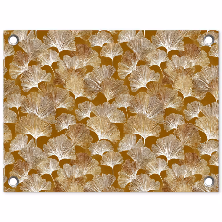 Tuinposter - Ginkgo - Bladeren - Goud — 1
