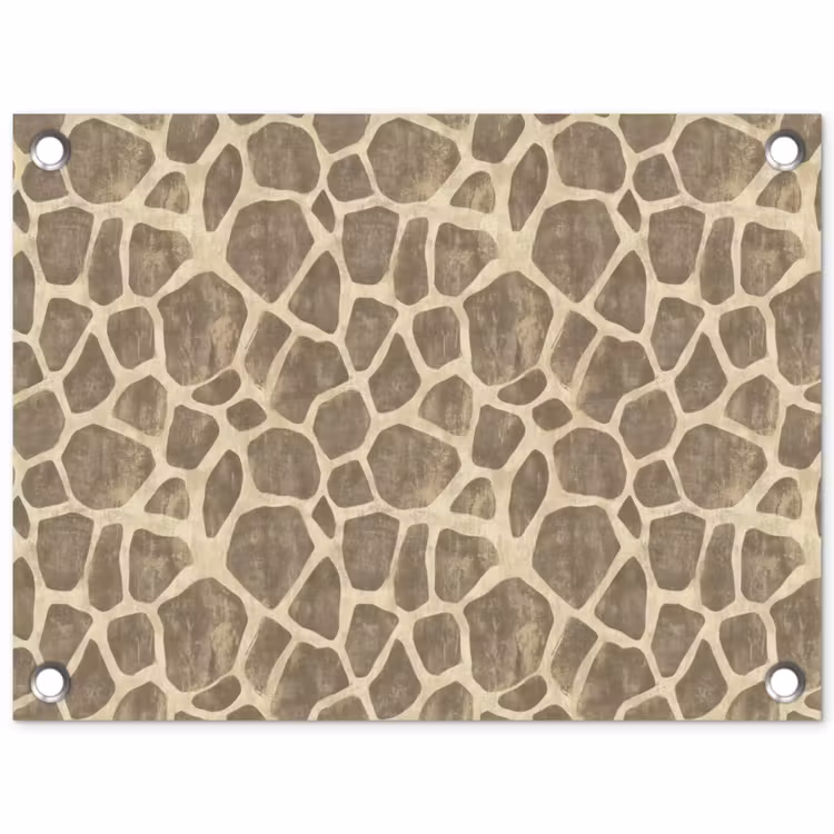 Tuinposter - Giraf - Patroon - Beige - Bruin — 1