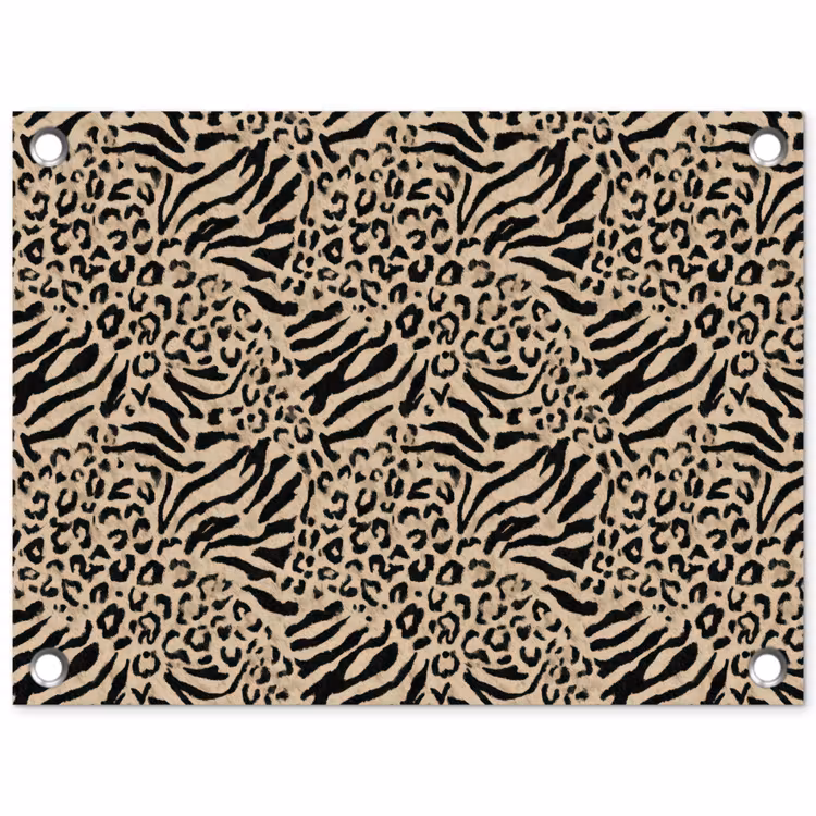 Tuinposter - Giraf - Zebra - Motief - Bruin — 1