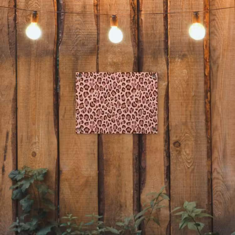 Tuinposter - Luipaard - Patroon - Roze — 2