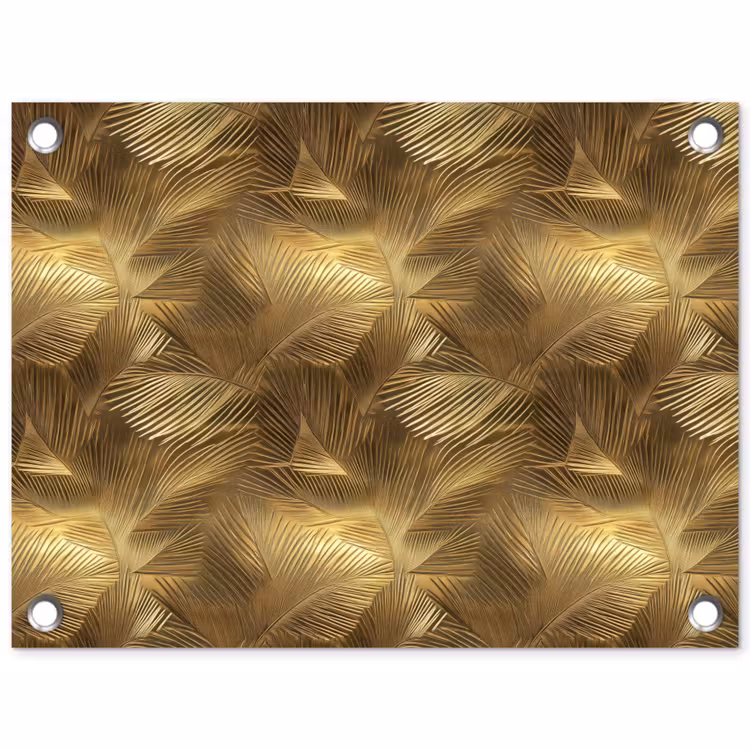 Tuinposter - Palm - Waaier - Goud — 1