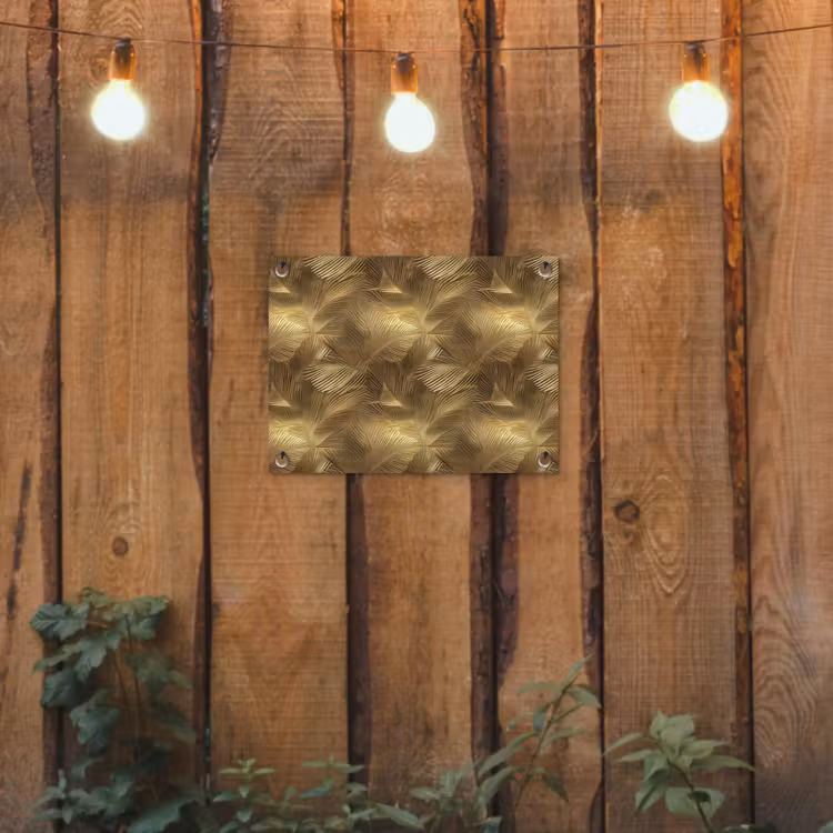 Tuinposter - Palm - Waaier - Goud — 2