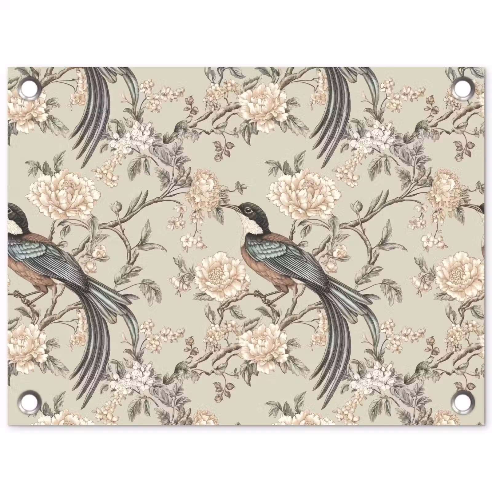 Tuinposter - Bloem - Vogel - Kleurrijk — 1
