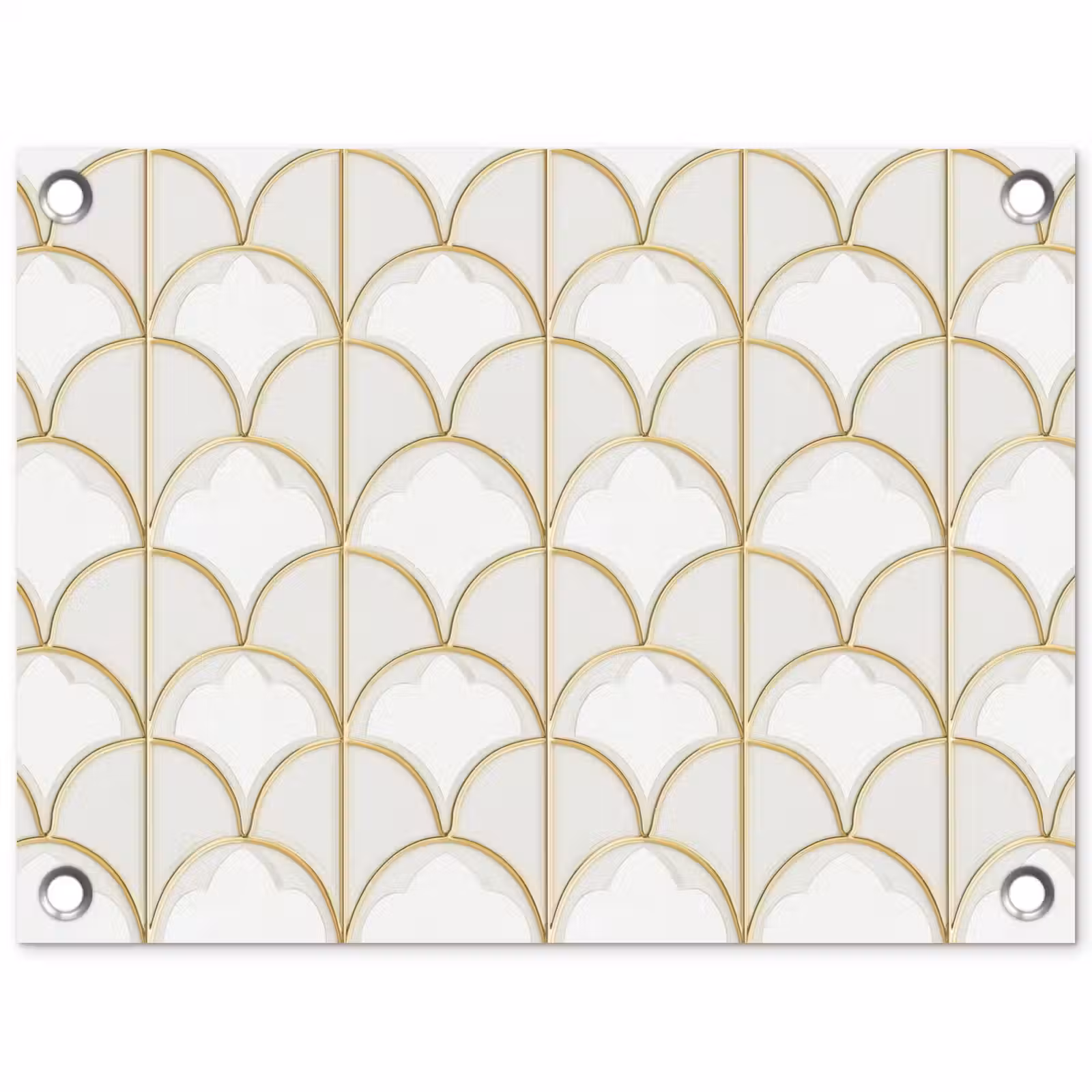Tuinposter - Mozaïek - Bogen - Goud — 1