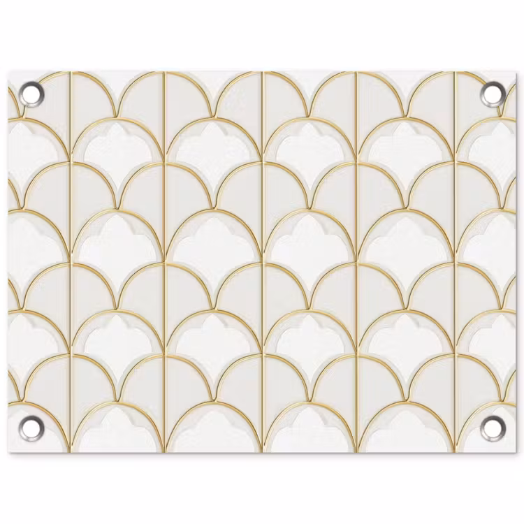 Tuinposter - Mozaïek - Bogen - Goud — 1