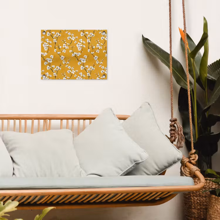 Tuinposter - Bloesemtak - Aquarel - Geel — 5