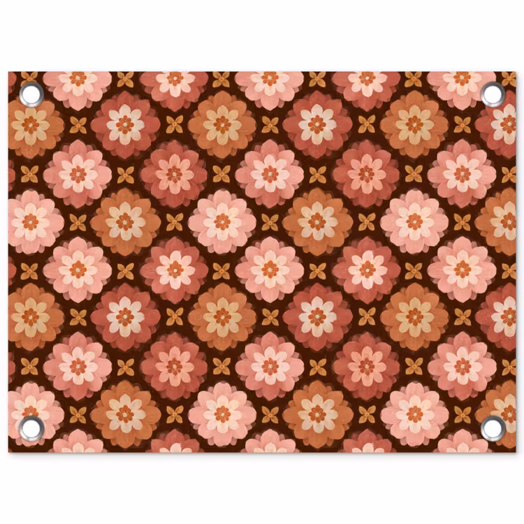 Tuinposter - Geometrisch - Bloemen - Kleurrijk — 1