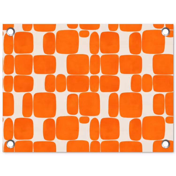 Tuinposter - Patroon - Retro - Oranje — 1