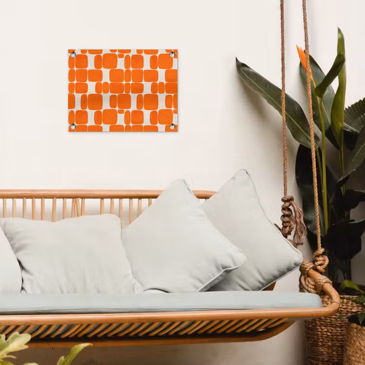 Tuinposter - Patroon - Retro - Oranje — 5