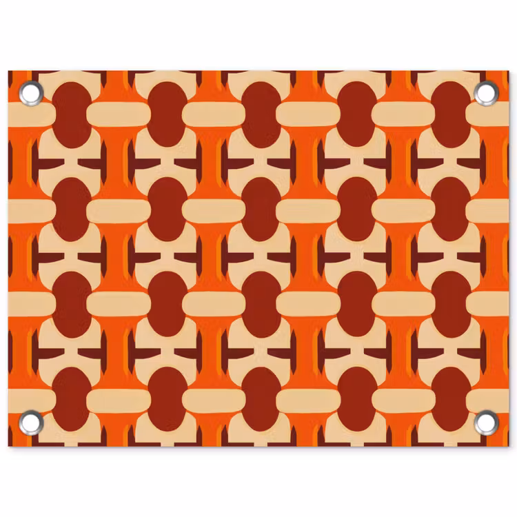 Tuinposter - Geometrisch - Retro - Oranje — 1