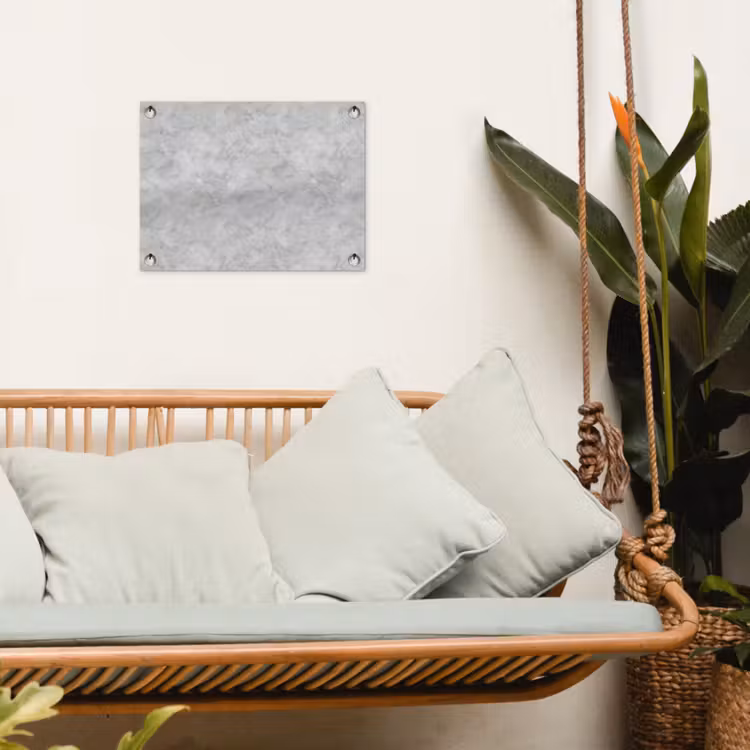 Tuinposter - Grijs - Marmer - Mat — 5